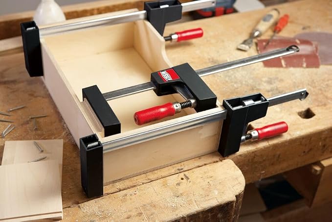Bessey UK16 Clamp Universal 6.3In/3.15In, Black/Red/Silver
