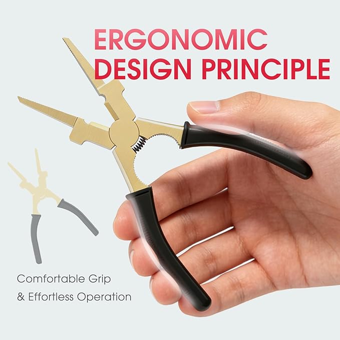YESWELDER 8" MIG Welding Pliers, Anti-Rust and Durable High-Carbon Steel, Black&Golden All-In-One Multifunctional MIG Pliers for Professional Welding