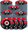 60 Pack Flap Discs 4 1/2 for Angle Grinder, 40/60/80/120 Grit Type 29 Zirconia Abrasive Grinding Wheel, 7/8" Flap Sanding Disc for Metal, Wood, Stainless Steel Finishing