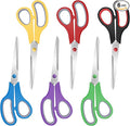 6 Packs Sewing Craft Scissors Bulk,8" Multipurpose Heavy Duty Sharp Scissors,Stainless Steel Shears for Home Office Student Supplies,6 Colors
