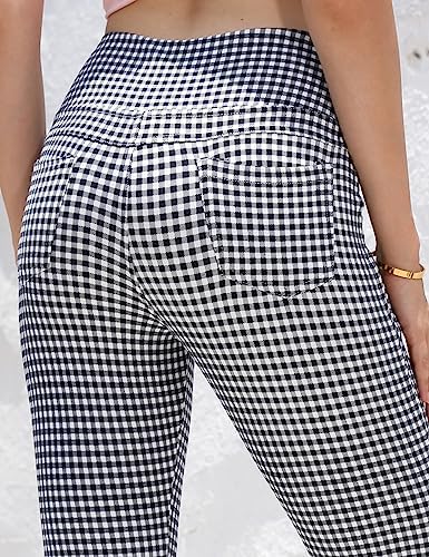 VOOVEEYA Women's Bootcut Leggings - Bootleg Yoga Pants Flare with 4 Pockets