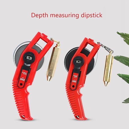 Accuracy Oil Tank Gauging Tapes Carbon Steel Oil Gauging Tape 15/20/30/50M Measuring Ruler with Brass Plumb Bob Steel Measurement Tool