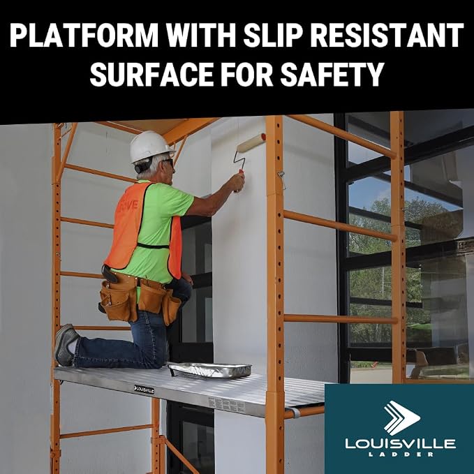 Louisville Ladder 7 ft. x 19 in. Aluminium Scaffolding Platform, 75 psf-Load Capacity, PD9207