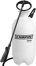 Chapin 20005 Pump Sprayer, 2‑Gallon, Lawn & Garden, Translucent Poly Tank, Funnel‑Top, SureSpray, Adjustable Cone Nozzle & 34" Hose for Fertilizer, Weed & Pest Application