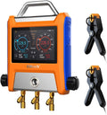 Elitech EMG-20V Intelligent HVAC Digital Manifold Gauge Three Port with Vaccum Sensor Thermometer Clamps Hoses