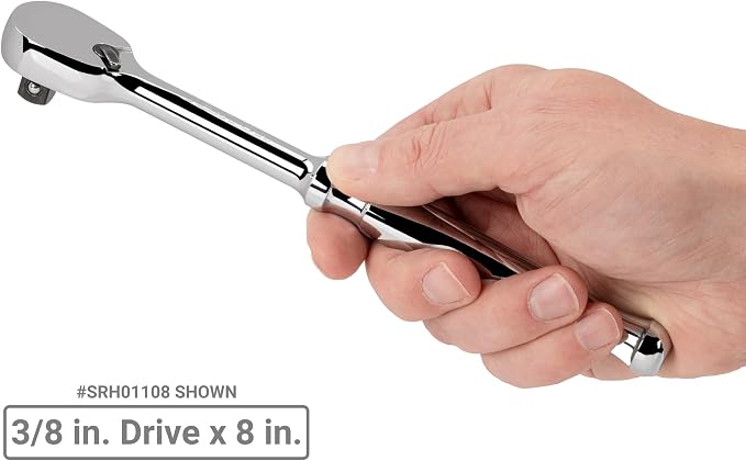 TEKTON 1/4, 3/8, 1/2 Inch Drive Ratchet Set, 3-Piece | SRH91001