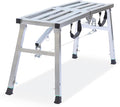 Work Platform Adjustable Height Steel Portable Scaffolding Platform 380 LBS Load Capacity 38''X12 Folding Step Ladder Drywall Painting Stool (38inch)
