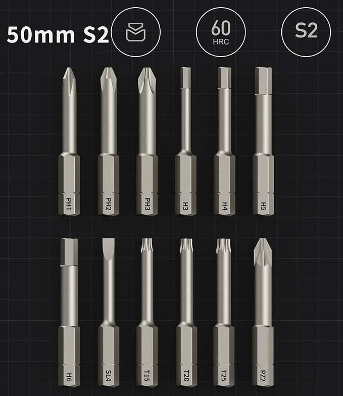 Xiaomi MI HOTO Cordless Power Electric Screwdriver, LED Shadow Light, Variable Speed, USB Rechargeable 1500mAh Li-ion, 12pc S2 Screw Bits, Compact, Robust & Stylish, Highly Portable - Great Gift