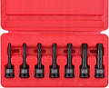 NEIKO 01130B 3/8" Drive Allen Socket Set, 7 Piece, 3 Inch, 3/8” Impact Hex Bit Socket Set, Metric Hex Driver 4 mm to 12 mm, Chrome-Moly Cr-Mo Impact Grade