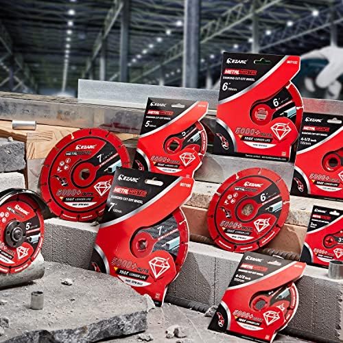 EZARC Diamond Cutting Wheel 6'' x 7/8 Inch for Metal, Cut Off Wheel with 5000+ Cuts on Rebar, Steel, Iron and INOX