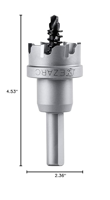 EZARC Carbide Hole Saw Heavy Duty, Hole Cutter for Stainless Steel, Sheet Metal 1-1/4" 32mm