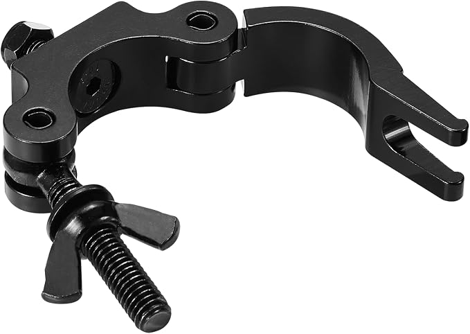 MFL. Heavy Duty Truss Clamp, 660 lb Aluminum Alloy DJ Light Clamps, Fits 1.5-2.0 Inch Truss for Stage Lighting Projector Par Lights, TUV Certificated ID: 50393001, Black, Pack of 4