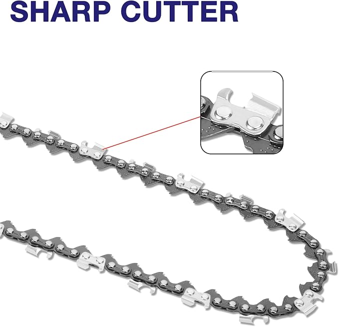 4 Pack Chainsaw Chain for 20 Inch Bar, .325" Pitch, .050'' Gauge, 80 Drive Links Fits Husqvarna 450 Rancher Craftsman Jonsered and more