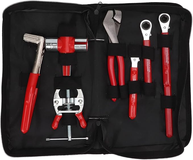 Battery Service Tool Kit, 7pcs Battery Terminal Puller Steel Battery Plier High Strength Battery Terminal Spreader Auto Repair Tool With 5/16in Wrench 10mm Wrench for Battery Maintenance