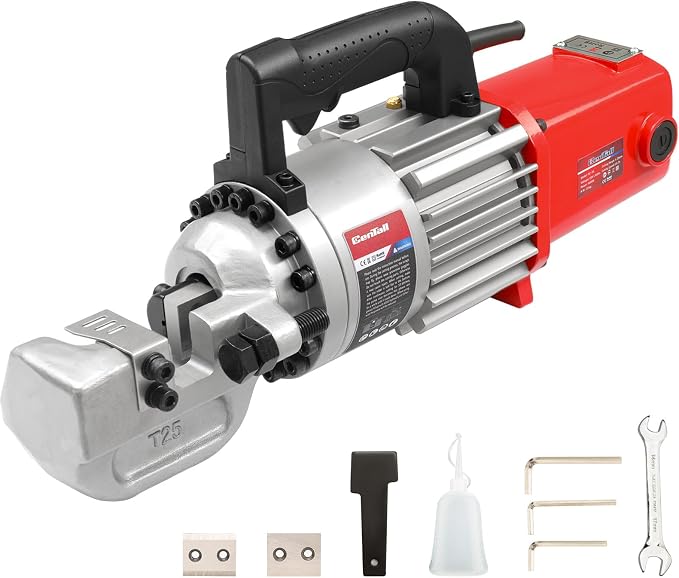 1" Electric Hydraulic Rebar Cutter 2-3S Cutting Speed Portable Rebar Cutter Cutting Rebar 4-25mm #8 120v/60hz (RC25)