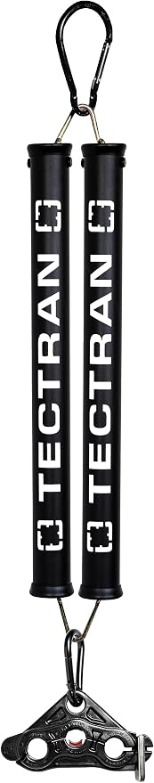 Tectran Heavy Duty Dual Spring Tender Kit | ABS Air Line Hose Support Spring w/Protective Sleeve | Black | (16" Length w/3-Hole TEC-CLAMP®)