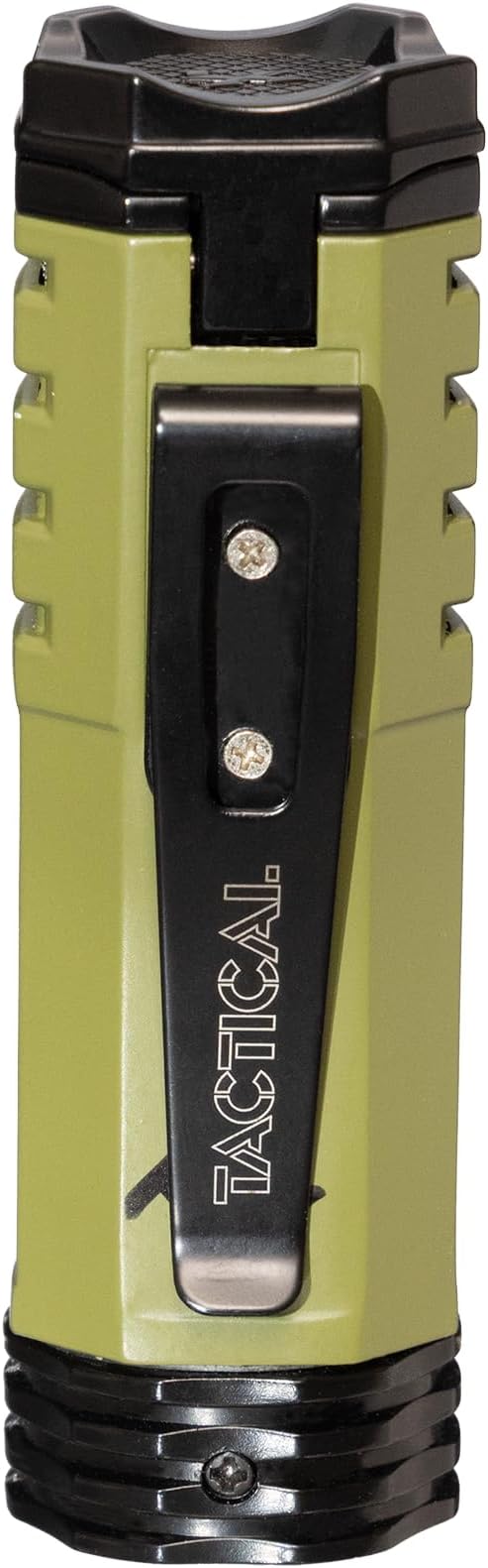 XIKAR Tactical Single-Jet Lighter, Tan and Black - Powerful Flame, Rugged Design with Rest Feature, Pocket Clip, EZ-View Fuel Window, and Adjustable Flame Height - Ideal for Outdoor Use (Olive Drab)