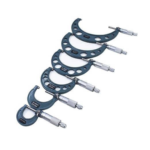 6-Pack Professional Outside Micrometer Set 0-6In / 0.0001In Precision Machinist Tool Premium Quality with Padded Case