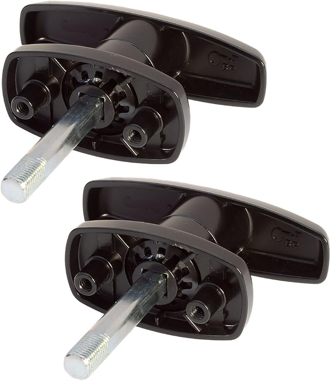 Bauer T-323T Package Matching T-Handles Lock Set | Shaft 2 Inch Total Length, 1/2" Thread on end | Keyed K-127