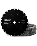 CRALY 7-1/4 Inch 24 Teeth Wood Cutting Framing Circular Saw Blade, 5/8 Inch Arbor, Carbide Tipped, Thin Kerf, for Plywood, MDF, OSB, Laminated, 25-Pack