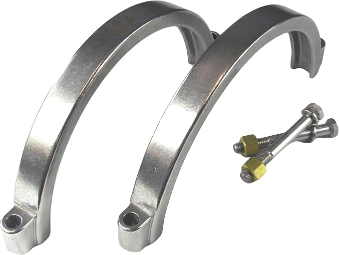 HFS(R) 10" High Pressure Tri Clover Sanitary Clamp for Tri Clamp Fitting Connection, Stainless Steel 304