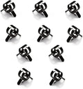 50pcs 0.39" ID Constant Tension Band Hose Clamps, 10mm Spring Band Type Action Hose Clamp Manganese Steel Fuel Line Clamp Low Pressure Air Clip Clamp for Fuel Hose Line Water Pipe Air Tube black