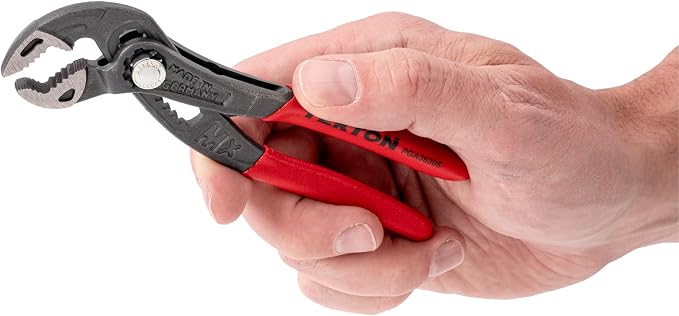 TEKTON 5 Inch Angle Nose Push Button Adjustable Pliers | PGA36305