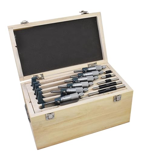 6-Pack Professional Outside Micrometer Set 0-6In / 0.0001In Precision Machinist Tool Premium Quality with Padded Case