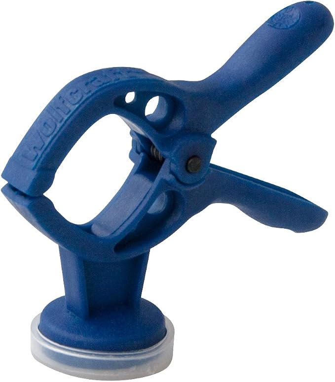 wolfcraft microfix XS Mini Spring Clamp with Magnet I 3010000 I The spring clamp with magnet clings to all magnetic surfaces and can also be used for heavy or bulky jobs involving oddly-shaped things.