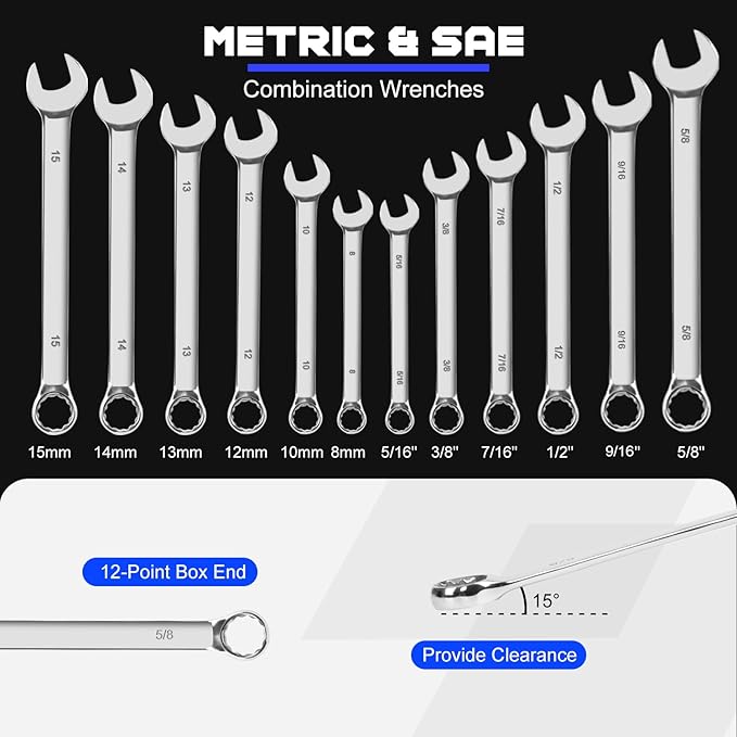 Prostormer Mechanic Tool Set, 240-Pieces Universal Household Auto Repair Tool Kit with Heavy Duty Aluminium Tool Box