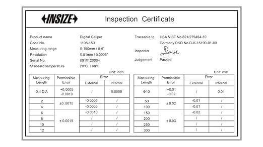 INSIZE 1108-150 Electronic Caliper, 0" - 6"