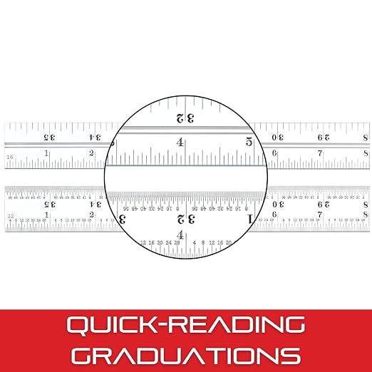 Starrett Blade Only for Combination Squares, Sets or Bevel Protractors - Ideal for Woodworking and Metalworking - 600mm Length, Satin Chrome Finish, 36 Graduation - CB600-36