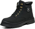 Work Boots for Men,Lightweight Breathable High Top Steel Toe Boots,Indestructible Steel Toe Shoes,Non Slip Safety Work Shoes.