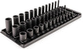 TEKTON 1/4 Inch Drive Impact Socket Set, 39-Piece | SID90115 | (5/32 - 11/16 in.), Shallow, Semi-Deep, and Deep, 12-Point, Socket Rail