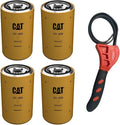 Caterpillar 211-4359 Engine Oil Filter Advanced High Efficiency w/IHD Strap Wrench Bundle (4)
