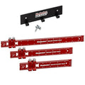 Woodpeckers Paolini Pocket Rule with Rack-It, Aluminum, Inch Set, Woodworking Ruler with Sliding Stop, Vertical End Scale, Scribing Notch