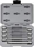 TEKTON 3/8 Inch Long Triple Square Bit Socket Set with Case (8-Piece) | SHB91318
