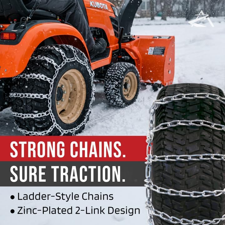 The ROP Shop Pair of 2 Link Tire Chains 20x9x8