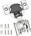 Chibery 2 Pack 1/2" Overlay 3D Soft Close Concealed Hinge for Face Frame Door, Smooth Slow Self Closing Hinges, Satin Nickel, Hidden 105° Open Angle Stainless Steel Hinge for Kitchen Cabinet Door