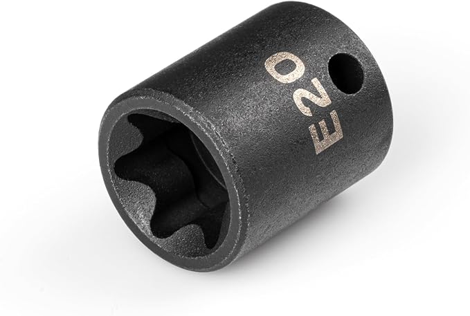 TEKTON 3/8 Inch Drive x E20 External Star Impact Socket | SID12420 | Shallow