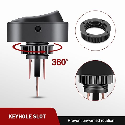 Nilight 5PCS LED Lighted Rocker Switch 12V Green LED Illuminated ON Off Toggle 30A 3Pin SPST Oval Shaped 12mm Hole for Automotive Car Truck RV Motorcycles Marine Boats