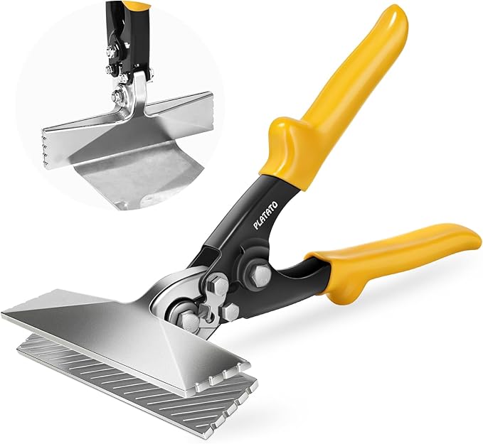 PLATATO 6 Inch Hand Seamers Sheet Metal Bender Tools for Bending, Seaming and Straightening 18-30 Gauge Sheet Metal, Duckbill Pliers for HVAC Work, Duct Work, DIY and Repair Projects