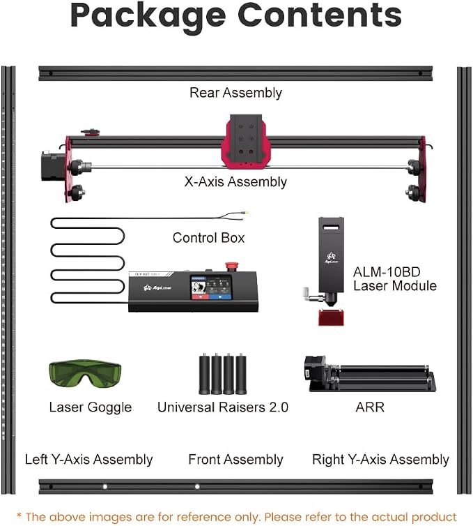 Algolaser 10W Laser Engraver Machine - Laser Engraver/Cutter with Rotary Roller & Laser Engraver Riser - Laser Engraving Machine with 3.5" Smart Touchscreen & AlgoOS,Laser Engraver for Wood & Metal