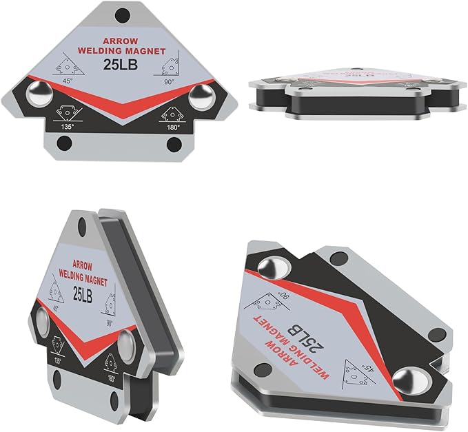 GUTIMORE 25LB Welding Magents, Pack of 4, Heavy Duty Angle Holding Magnet Holder