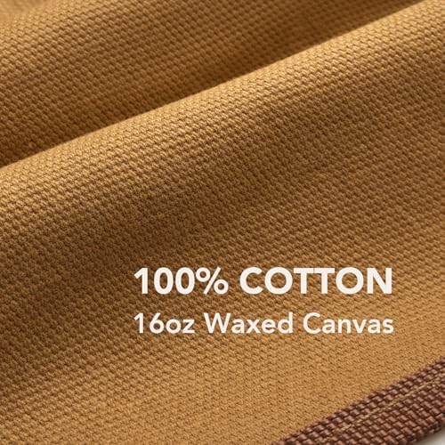 Geelu Woodworking Apron 16oz Waxed Canvas Work Aprons with 10 Tool Pockets Gifts for Woodworkers