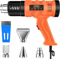 Heat Gun 1850W 1.5s Fast Heat Heavy Duty Hot Air Gun Good Temp Control 122℉-1112℉(50-600℃）Overheat Protection 2 Speed with 4 Nozzles for DIY Craft Shrink PVC Tubing Vinyl Wrap Stripping Paint Resin