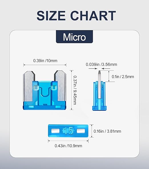 JOREST 120Pcs Micro Fuses, Low Profile Mini Fuse Kit, Micro Fuses Assortment Kit for Car/RV/Truck/Motor (2Amp 3A 5A 7.5A 10A 15A 20A 25A 30A 35A 40A) +1Blade Automotive Fuse Puller
