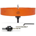 8-1/2 Inch Hole Saw with Arbor for Metal Wood Plastic, 8.5 in Bi-Metal Hole Cutter for Different Project with Smooth and Flat Drilling Edge, Fast Chip Removal, Lighter and Portable