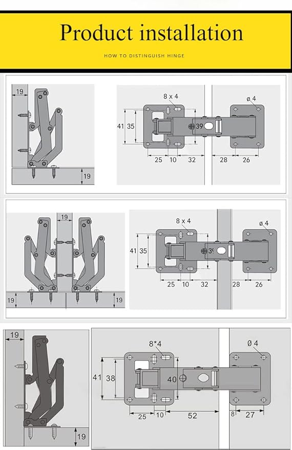 2 Pack 175 Degree Hidden Hinges Frameless Cabinet Hinges Hydraulically Adjustable Mount Soft Close, Full Cover (170 Degree Hinge)