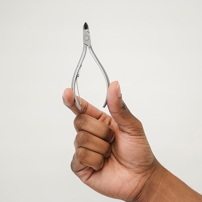 NGHIA Cuticle Nipper - D-04 JAW 14 | Stainless Steel | Durable and Sharp | Ergonomic Design | Grey Plated | Ideal for Salons and Home Use